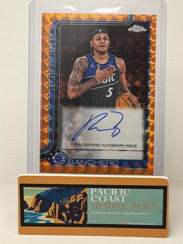 2025-26 Topps Chrome Updates- PAOLO BANCHERO #TCA-PB- Orange Geo Auto- 16/25