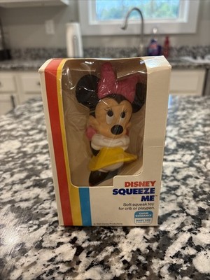 Vintage Disney Squeeze Me Minnie Mouse Squeak Toy Playskool NIB New In Box