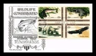 Dr Jim Stamps FDC Wildlife Conservation Setenant Block 1971 Aristocrats Lowry