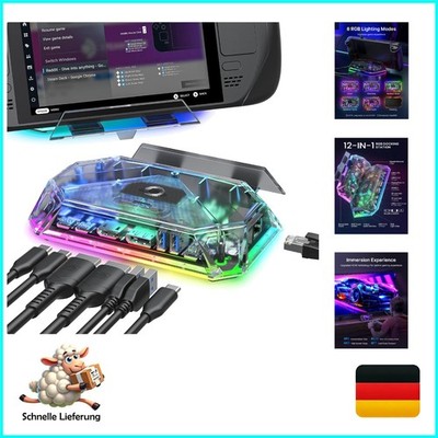 12-in-1 Docking Station für Steam Deck - Gigabit Ethernet & HDR Unterstützung
