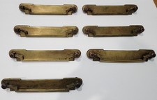 7 Brass Mid Century MCM Vintage Hardware Cabinet Handle Drawer Dresser Pulls 9in