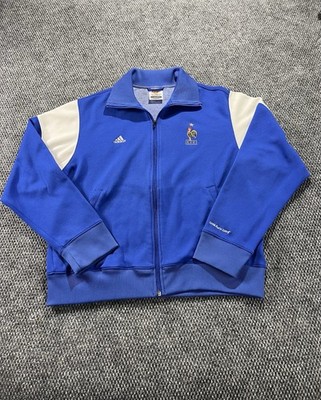 Adidas France Euro 2004 Full Zip Jacket Blue Size Medium Football