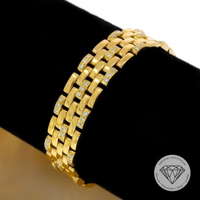 Original Cartier Maillon Panthére Armband 18 Kt Gold 1,20 Carat 18,5 cm xxyy
