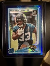 2025 Panini Donruss Optic - Rated Rookie Bhayshul Tuten #272 Blue Hyper Prizm