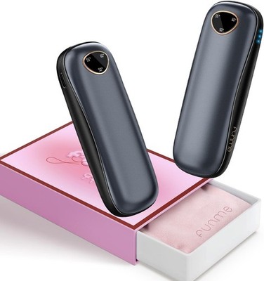 Funme 2er-Pack Wiederaufladbare Handwärmer 10000mAh [Geschenkbox] max 60 Grad
