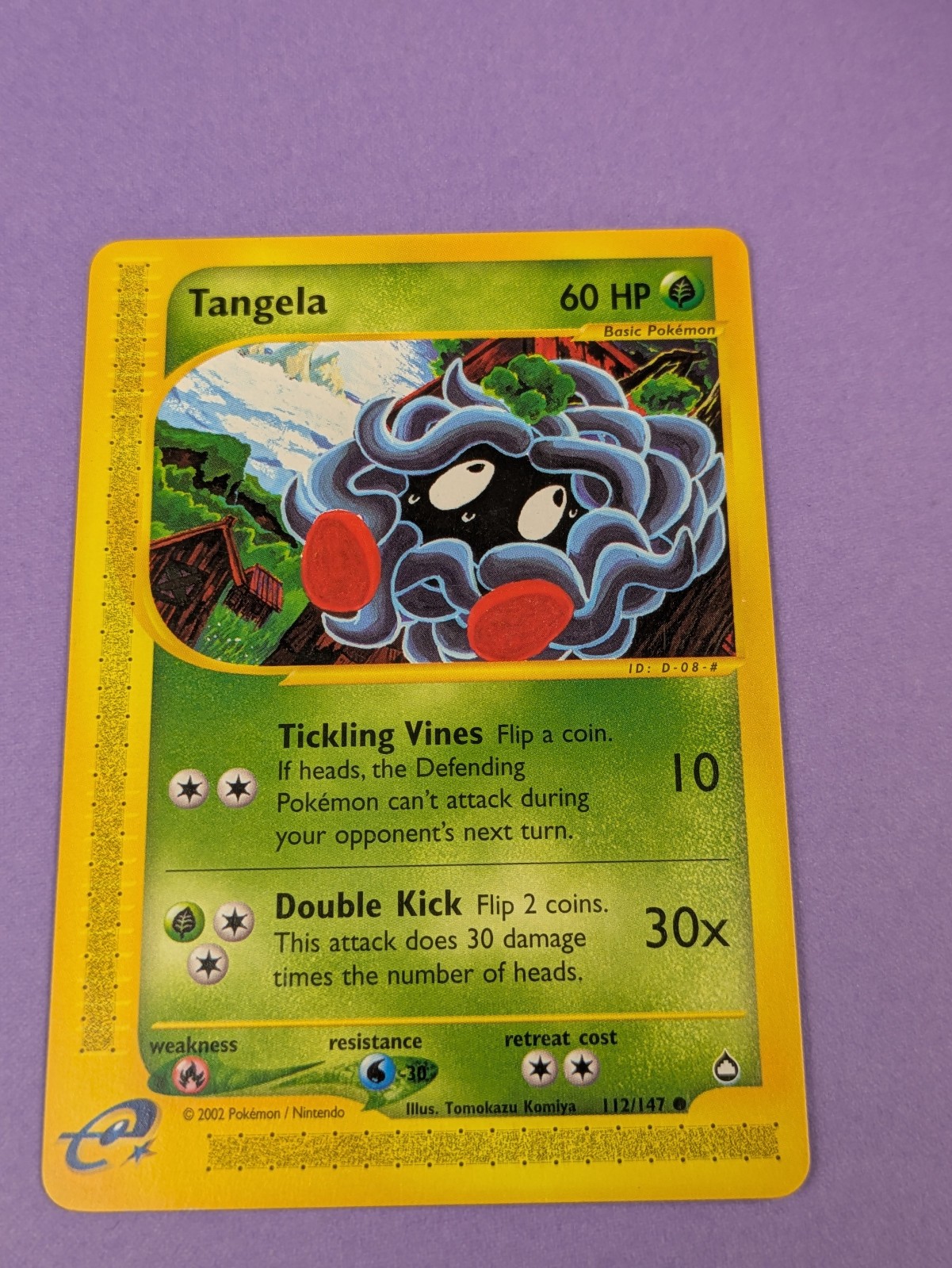 Tangela - 112/147 - Common Aquapolis - Pokemon Card - NM