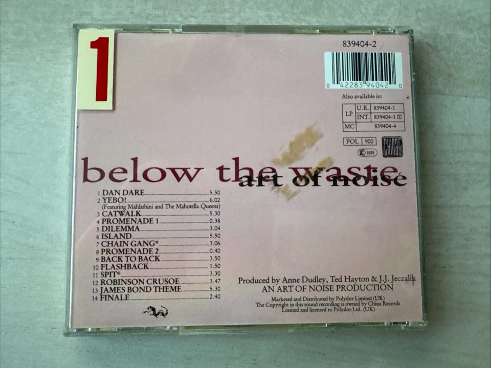 Art of Noise - Below the Waste | 1989 | CD | UK - Bild 3 von 3