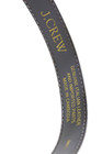 J Crew Women's Buckle Closure Leather Metallic Silver Skinny Belt Size S — photo 4