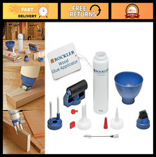 Wood Glue Applicator Set - 8oz Bottle, Spout, Centering Attachment, Silicone Bru