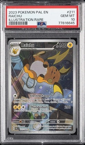 2023 POKEMON PAL EN-PALDEA EVOLVED ILLUSTRATION RARE #211 RAICHU PSA 10