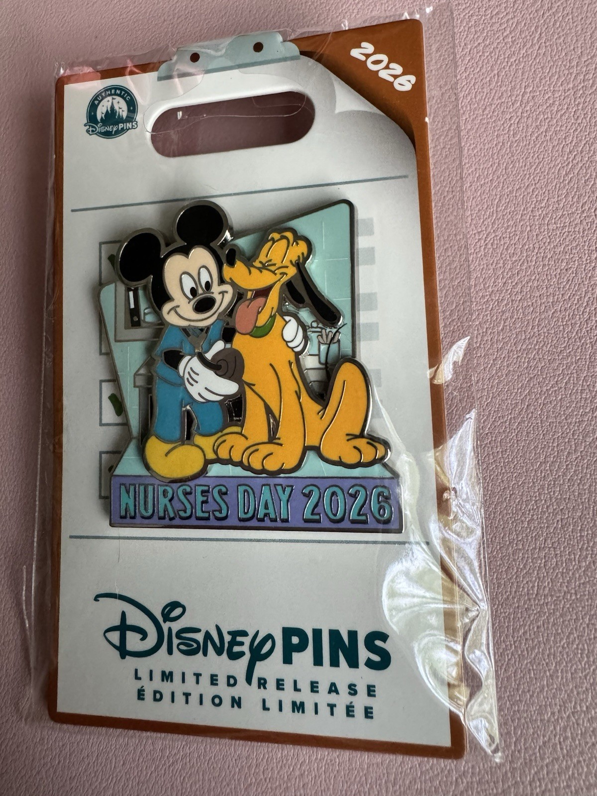 2026 Disney Parks Mickey Mouse & Pluto Nurses Day 2026 Pin (Limited Release) 