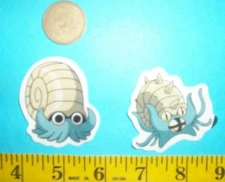 Pokémon Gen #1 Omanyte, Omastar, Fabric Appliques ~ Iron ons