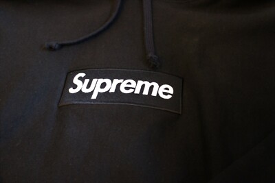 Supreme Box Logo Hoodie Black M Medium Authentic | eBay UK