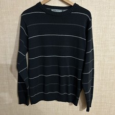 Vintage Oscar De La Renta Mens Striped Knit Sweater Size Large