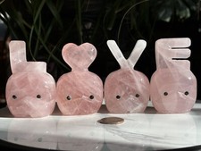 Rose Quartz LOVE Buddies- 4pc SET 834 grams