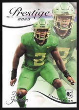 2023 Panini Prestige DJ Johnson #330 Rookie RC Carolina Panthers
