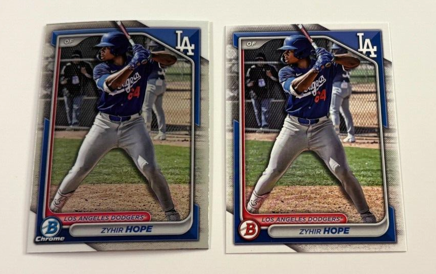 Zyhir Hope 2024 Bowman Chrome Draft & Paper Prospects 1st RC Card