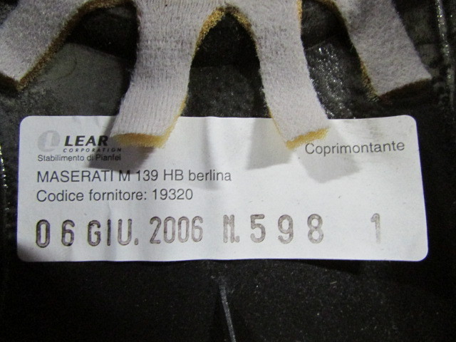 Maserati Quattroporte, RH, Right Upper B-Pillar Trim Panel, Grey, Used 981355003