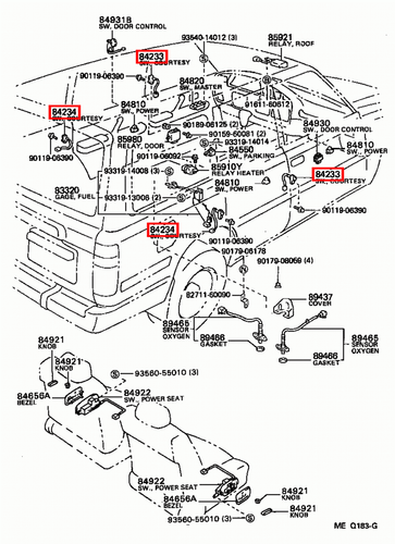 Genuine Toyota Corolla AE92 LandCruiser HDJ80 FZJ80 Door Courtesy Light Switch - Picture 8 of 19