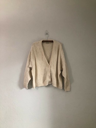 Vintage LL Bean Womens Beige a chunky 