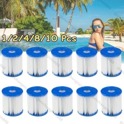 2 Pack Pool Pump Filter Replacement Compatible with Bestway Filter Cartridge
