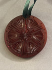 Authentic LALIQUE 2005 NM RED THISTLE CHRISTMAS Crystal ORNAMENT NEW IN BOX! — photo 3