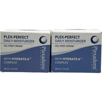 (2) Plex-perfect Daily Moisturizer Oil-free Cream With Hydrate-6 Complex 1fl oz