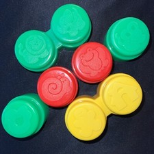 Vintage Fisher Price Stack n Build Blocks Lot Stacking Animal Chunky Preschool