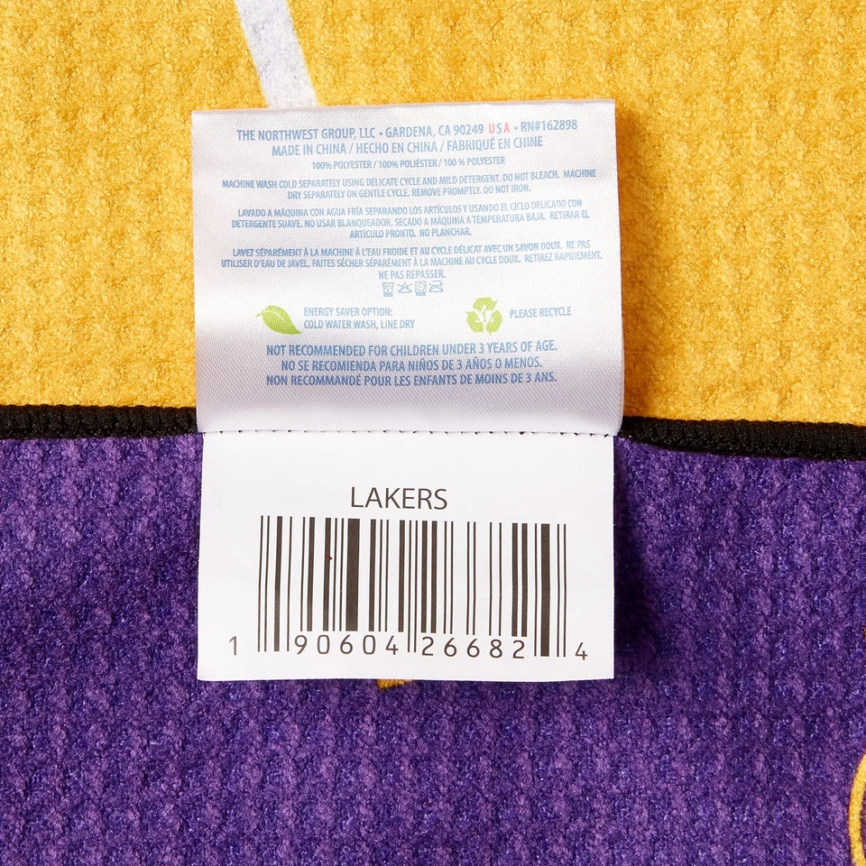 Juego de toallas de playa y bolsa de malla Northwest NBA Los Angeles Lakers, 32" x 64", divisor Foto 4 de 4