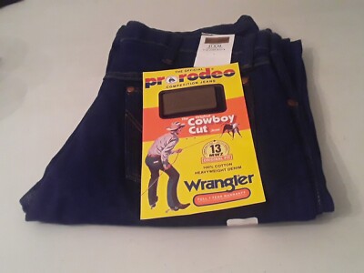 Vintage Deadstock USA WRANGLER Pro Rodeo 13MWZ Dark Wash Denim  