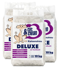 3x 10kg = 30kg Cat & Clean® Katzenstreu DELUXE mit Vanilleduft Klumpstreu 