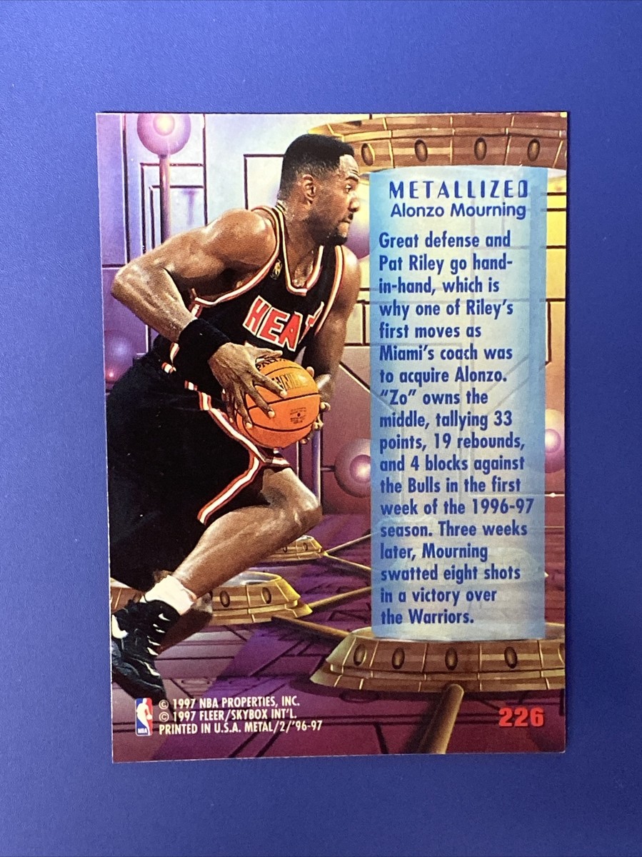 1996-97 Fleer Metal Metalized #226 Alonzo Mourning Miami Heat