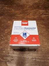 GAF MasterFlow Manual Adjustable Thermostat for Power Attic Vents 900321 **NEW**
