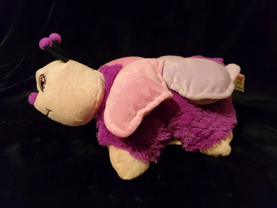 Almohada Mascotas PeeWee 2010 Rosa y Púrpura Mariposa Peluche  Foto 3 de 4