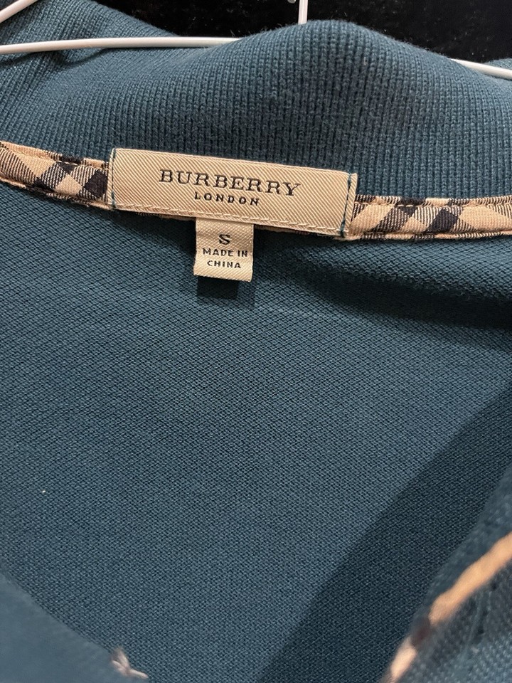 Burberry Brit Polo Shirt Green Short Sleeve Golf Mens Sm eBay
