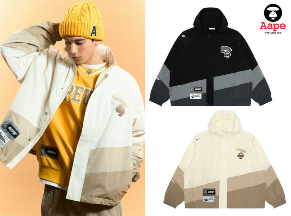 Aape By A Bathing Ape Men's Hooded Lightweight Jacket 2024 Aape By A Bathing Ape Men's Hooded Lightweight Jacket 2024