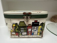 VTG Caro Nan Signed Wooden Basket Box Purse Minna Hart Store Illinois 1970s