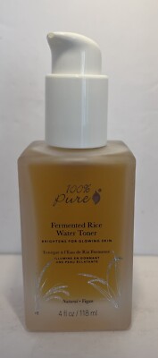 NEW 100% Pure Fermented Rice Toner 4 fl oz Brightens For Glowing Skin