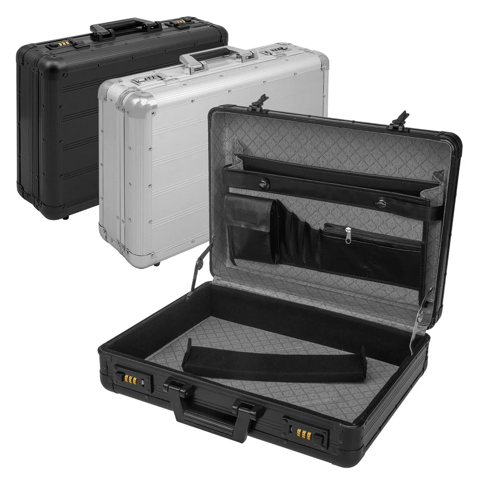 anndora® Aktenkoffer Aluminium Attaché Koffer Zahlenschloss abschließbar