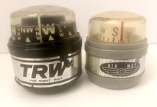 Vintage TRW And Air Way Compass W/ Bracket Mexico Indiana For Parts Or Repair