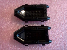 Lot of 2 Lego 30086 Black Boats, Rubber Raft, Small minifig accessory