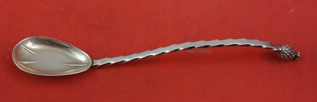 Arts and Crafts Sterling Silver Sauce Ladle w/ pineapple 6 3/8"