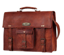 Ledertasche Herren Messenger Satchel Schulter Laptop-Tasc Alle sechs Größe braun