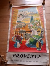 Affiche  SNCF touristique années 50'S la Provence