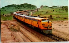 Union Pacific "City of Los Angeles" Streamline Train postcard. World's Largest.