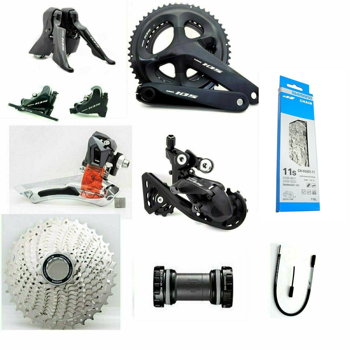 Shimano 105 DISC Brake ST-R7020 FC/FD/RD-R7000 CS-HG700 11 Shimano 105 DISC Brake ST-R7020 FC/FD/RD-R7000 CS-HG700 11