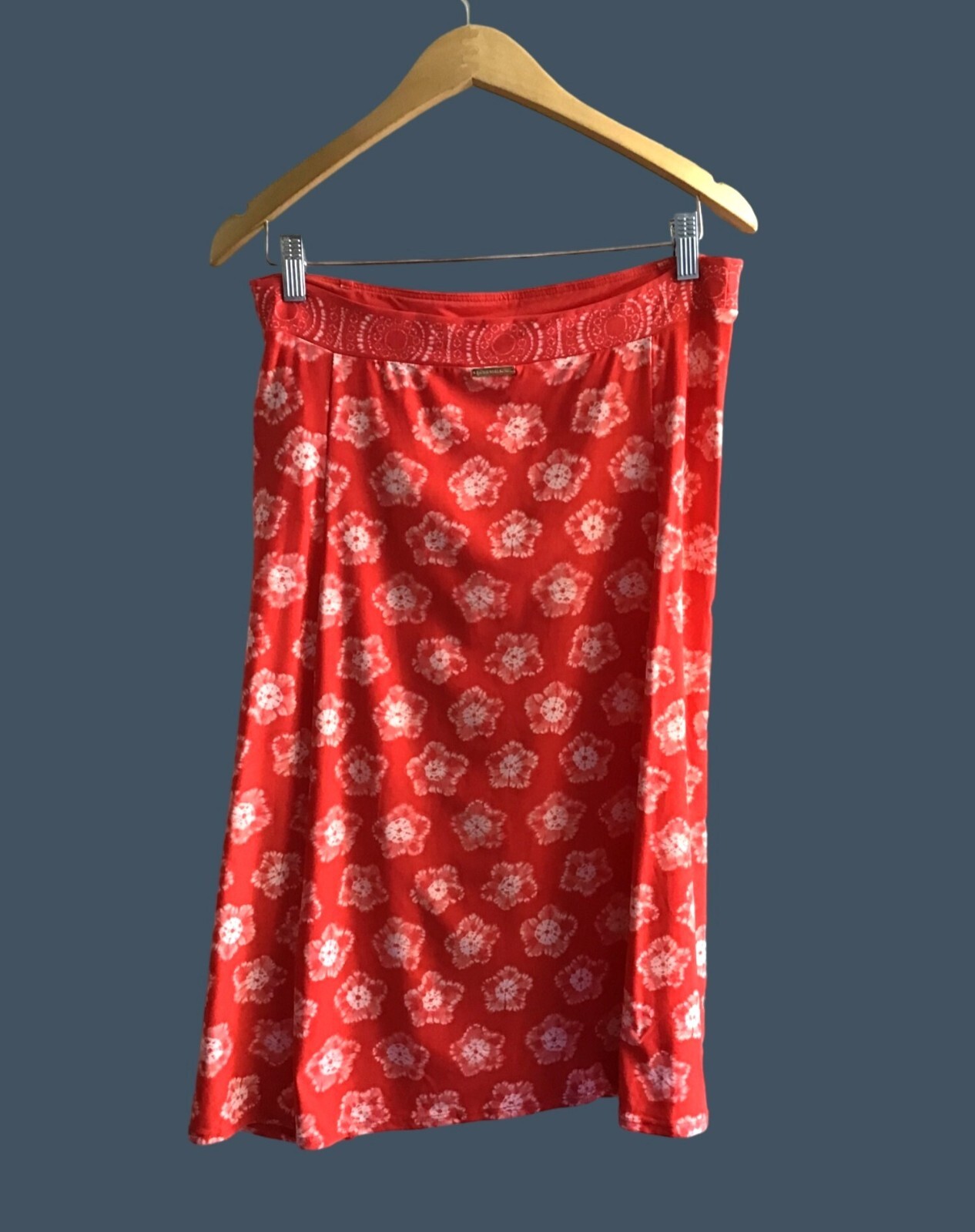 MICHAEL KORS-WOMENS CORAL LIGHT WEIGHT ELASTIC WAIST FRONT SPLIT SKIRT SIZE M thumbnail 2