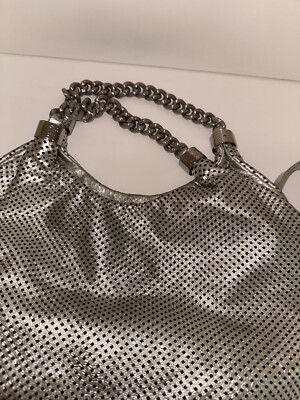 Chanel'08 Silver Leather Rodeo Drive Hobo Jumbo Bag CC Logo