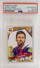 2017-18 Signed Lionel Messi Panini FIFA 365 #190 Auto Argent