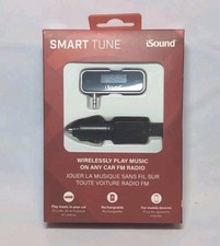 iSound Smart Tune FM Transmitter WIRELESSLY Play Music FM Radio Via AUX 3.5mm